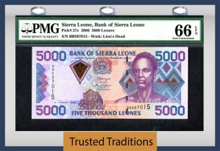 Tt Pk 27c 2006 Sierra Leone 5000 Leones 