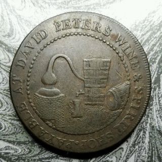 1797 Great Britain Perthshire Perth Half Penny Conder Token D&h 10 photo