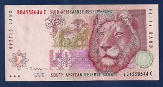 South Africa 50 Rand Nd - 199 P - 125c Lion / Lions W/ Cub Drinking Water photo