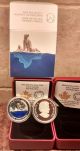 Polar Bear Blue Enamel $20 2016 Pure Silver Coin.  Northern Lights.  Master ' S Club Coins: Canada photo 1