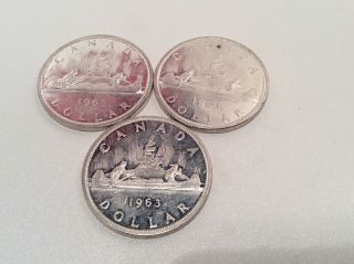 Canada 1963 Voyager Dollar Silver Coin photo