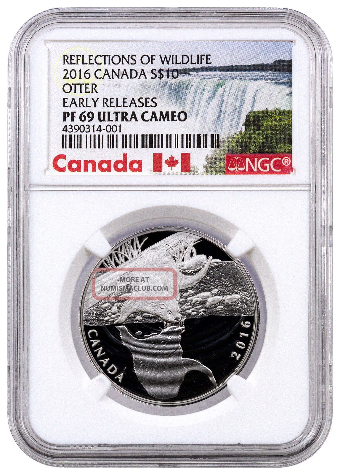 2016 Canada $10 1/2 Oz Silver Reflections Wildlife Otter Ngc Pf69 Uc Er Sku41153 Coins: Canada photo