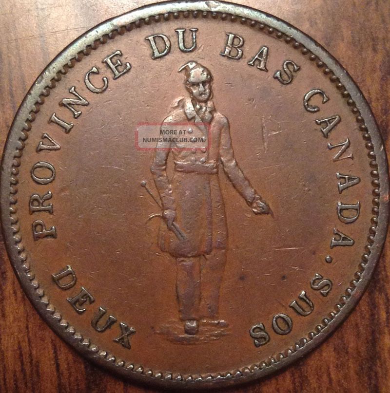 1837 Br.  521 Lower Canada One Penny Bank Token Best Of Circ. Coins: Canada photo