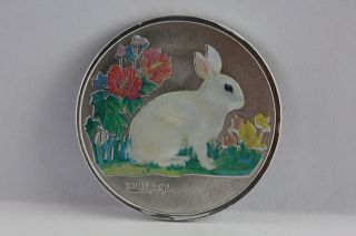 China Zodiac Rabbit Year / Alloy Silver Plated Medal photo