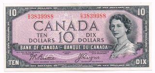 1954 Canada 10 Dollars Note ' Devil ' S Face ' - P69b photo