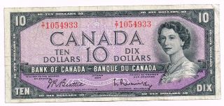1954 (1961 - 71) Canada Ten Dollars Note - P79b photo