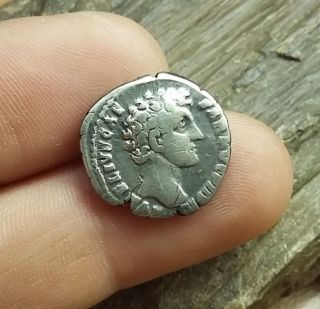 Antique Coin Silver Marcus Aurelius Roman Denarius 161 - 180 A.  D 0079 photo