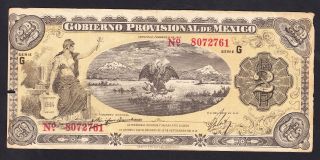 Mexico 2 Pesos 1915 G - Vg P.  S 1102,  Banknote,  Circulated photo