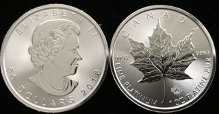 2016 1 Oz Platinum Canada $50 Maple Leaf.  9995 3 Days Only Bu photo