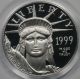 1999 - W Statue Of Liberty Quarter - Ounce Platinum Eagle $25 Pr 69 Dcam Pcgs 1/4 Oz Platinum photo 2