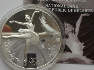 Belarus Weißrussland 20 Rubles 2013 Ballerina Silver.  10000 photo