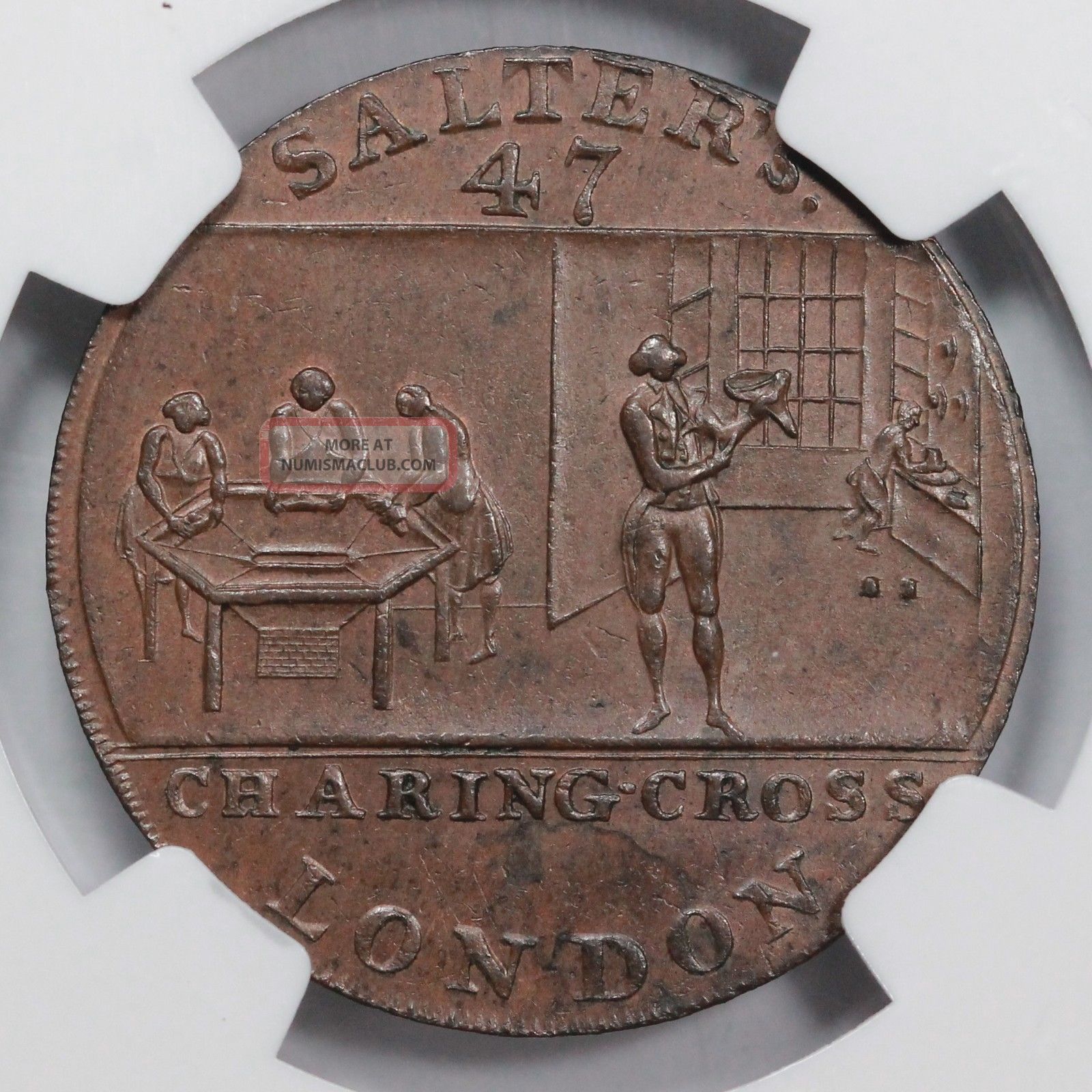 (1790 ' S) Gb D&h - 473 Ngc Ms 63 Bn Middlesex - Salter ' S Half Penny Token 1/2p UK (Great Britain) photo