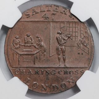 (1790 ' S) Gb D&h - 473 Ngc Ms 63 Bn Middlesex - Salter ' S Half Penny Token 1/2p photo
