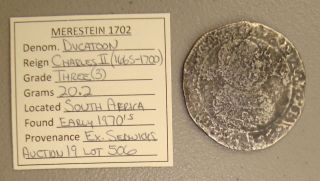 1702 Merestein Shipwreck Recovered Spanish Netherlands Silver Ducatoon photo