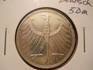 Germany - Federal Republic 5 Mark Silver Coin,  1971 D Munich photo