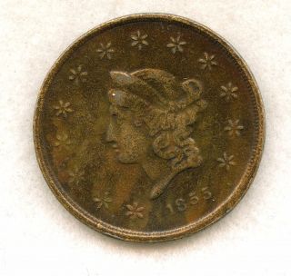 1855 Wass Molitor & Co $50 Tribute Souvenir Token Medallion 42.  4mm photo
