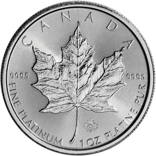2016 Canada Platinum Maple Leaf - 1 Oz - $50 - Bu photo