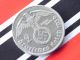 Rar German Coin 2 Mark Reichsmark 1936 G Silver Swastika Hindenburg 3rd Nazi Ww2 Germany photo 3