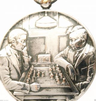 Splendid & Rare Large 1941 Antique Art Medal - Chess Masters Competition Decors photo