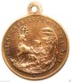 Saint Hubert With Holy Deer & Saint Rochus W/ Dog - Antique Medal Pendant Exonumia photo 2