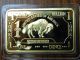 1 Oz Gold Buffalo Bar 100 Mills Clad.  999 24k Fine Bullion Bars & Rounds photo 1
