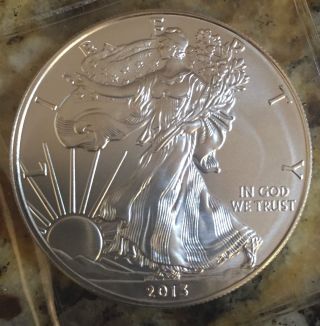 2013 American Silver Eagle 1 Oz.  Ounce Bullion photo