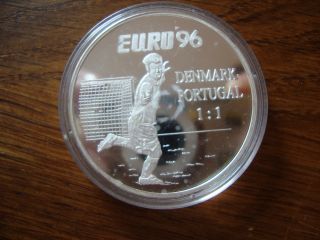 R309 Silver Medal European Football Championship 1996 Denmark - Portugal 1:1 photo