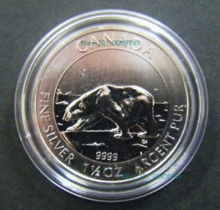 2013 Canada $8 1.  5 1 1/2 Oz Polar Bear.  9999 Fine Silver Bullion Coin Round photo