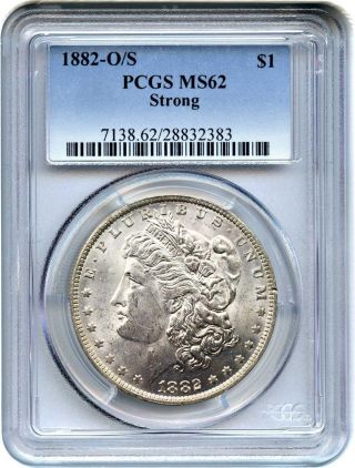 1882 - O/s $1 Pcgs Ms62 - Popular Variety - Morgan Silver Dollar - Popular Variety photo
