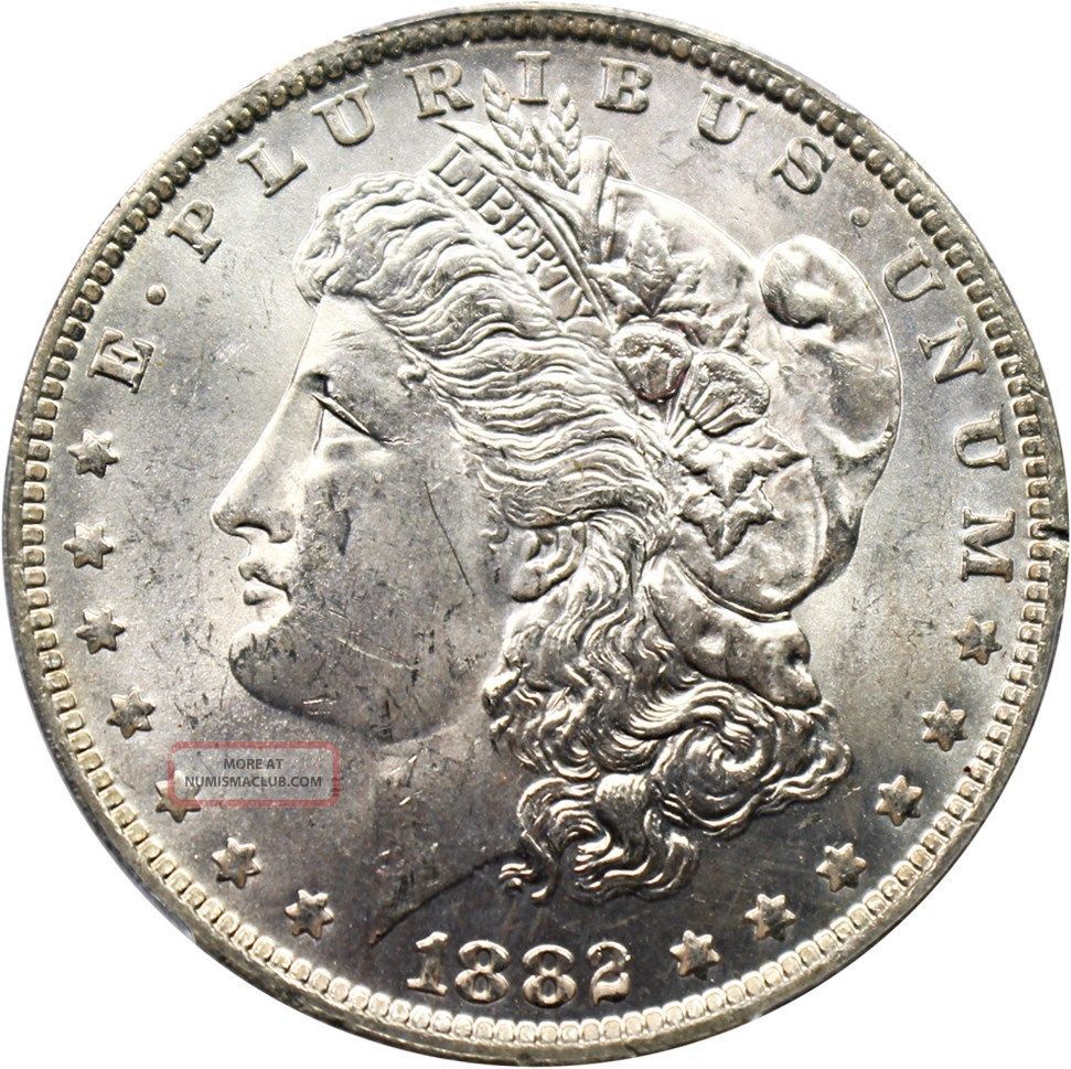 1882 O/s 1 Pcgs Ms62 Popular Variety Silver Dollar