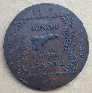 1794 Great Britain Middlesex Fox Half Penny Political Conder Token D&h 1016f photo
