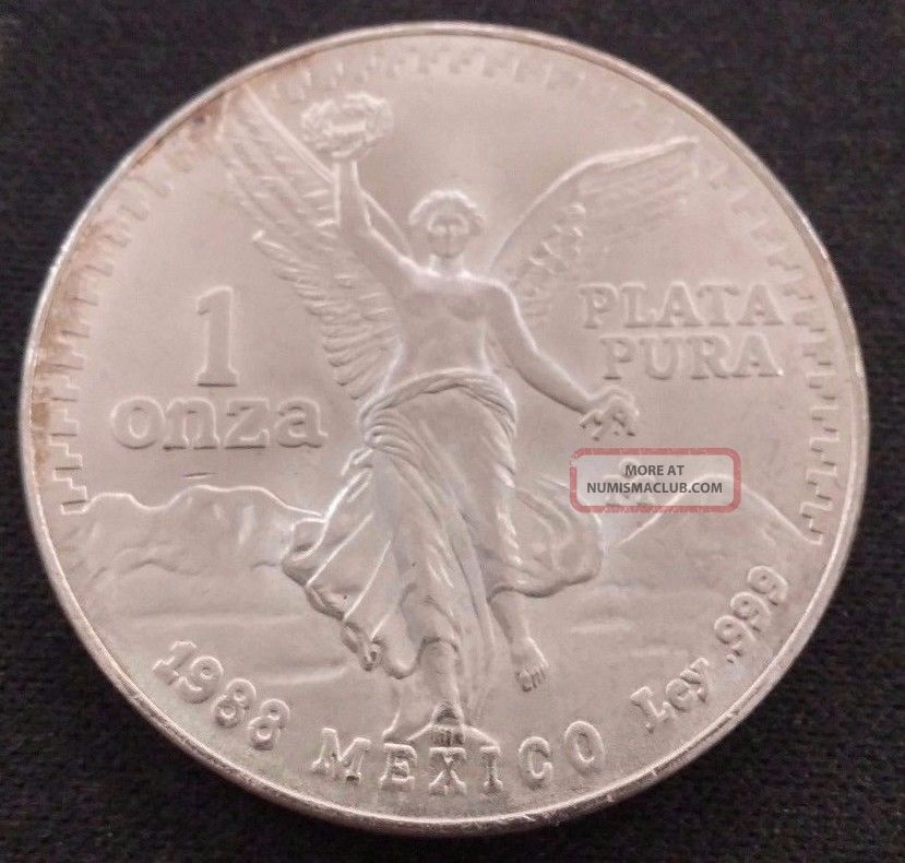 1988 Mexican Libertad 1 Oz Silver Coin