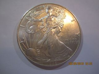 1996 Circulated Silver American Eagle 1 Oz.  999 Fine Silver photo