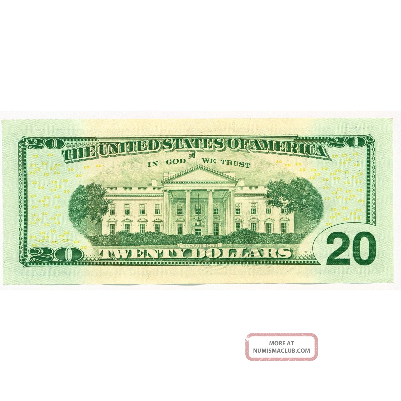 $20 Bill Twenty Dollar Us Dollar Bill Bank Note Paper Money Federal