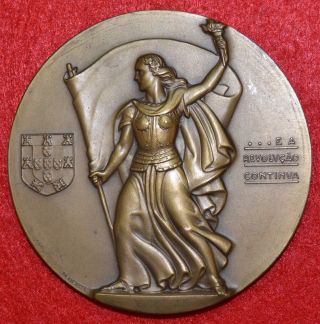 Effigy Of The Republic 28 May 1926 Revolution 25 Years Bronze Medal By M.  Norte photo