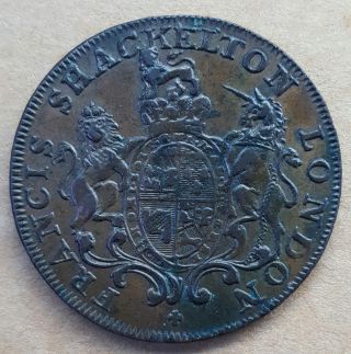 1794 Great Britain Middlesex Shackelton Half Penny Conder Token D&h 477 photo