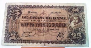25 Gulden Coen Nedherland Indie /indonesia Sign Rossem photo