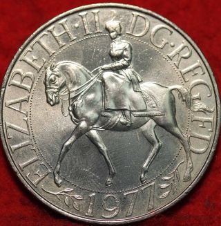 Uncirculated 1977 Great Britain Elizabeth Ii 25 Pence Foreign Coin S/h photo
