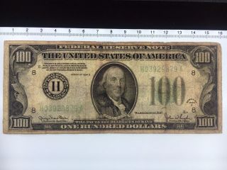 Us 1934 D One Hundred Dollar $100 Federal Reserve Note St Louis photo