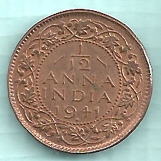 British India - 1941 - King George Vi - 1/12 Anna - Rarest Coin photo