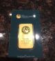 1 Oz Perth Gold Bar.  9999 Fine (in Assay) Old Green Certicard Bars & Rounds photo 1