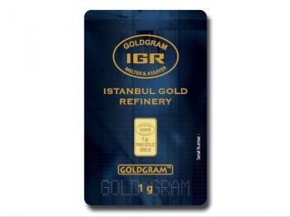 1 Gram 999.  9 24k Istanbul Gold Refinery 1gr Bar With Certificate Numbers photo