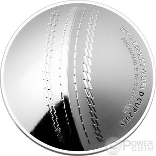 Icc Cricket World Cup Royal Australian Curved Silver Coin 5$ Australia 2015 photo