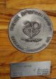 `68 Economic Conference Jerusalem Official Award Silver Medal Plaque Levi Eshkol Exonumia photo 1