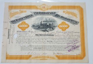 Harlem River & Portchester Railroad Bond Stock Certificate photo
