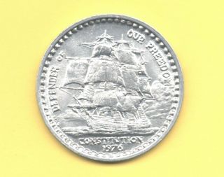 Sailing Ship Token The Constitution Old Ironsides 1976 Poseidon Doubloon Coin photo