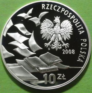 2008 10 Złotych Poland 40th Anniversary Of March 1968 Events 925 Silver Coin Bu photo