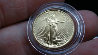 1991 American Gold Eagle $10 1/4 Oz.  999 Fine Gold - Key Date photo