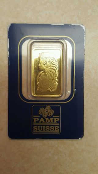 10 Gram.  9999 Gold Pamp Suisse Bar photo