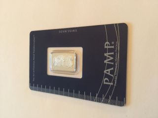 5 Gram Pamp Suisse Platinum Bar - In Assay Lady Fortuna photo